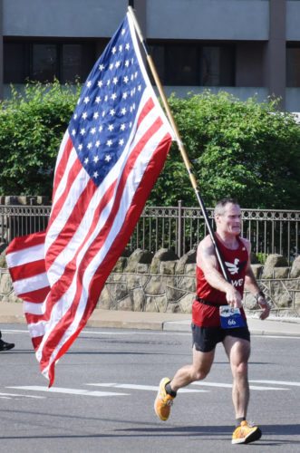 Showing His Patriotism